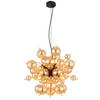 HÄNGELEUCHTE 55/120 cm   - Goldfarben/Schwarz, Design, Glas/Metall (55/120cm) - Globo