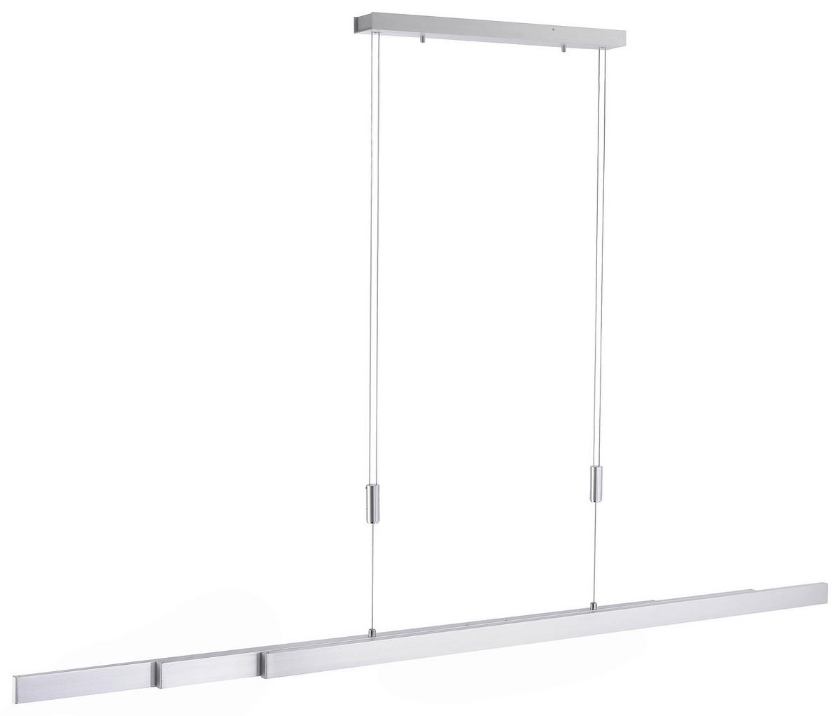 LED-HÄNGELEUCHTE 120-179/5,5/100-180 cm   - Silberfarben, Design, Kunststoff/Metall (120-179/5,5/100-180cm) - Paul Neuhaus