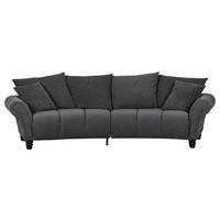 BIGSOFA in Flachgewebe Anthrazit  - Anthrazit/Schwarz, Konventionell, Holz/Textil (290/78/115cm) - Carryhome