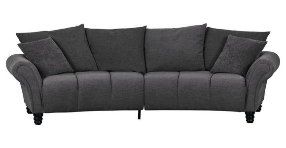 BIGSOFA Flachgewebe Anthrazit  - Anthrazit/Schwarz, KONVENTIONELL, Holz/Textil (290/78/115cm) - Carryhome