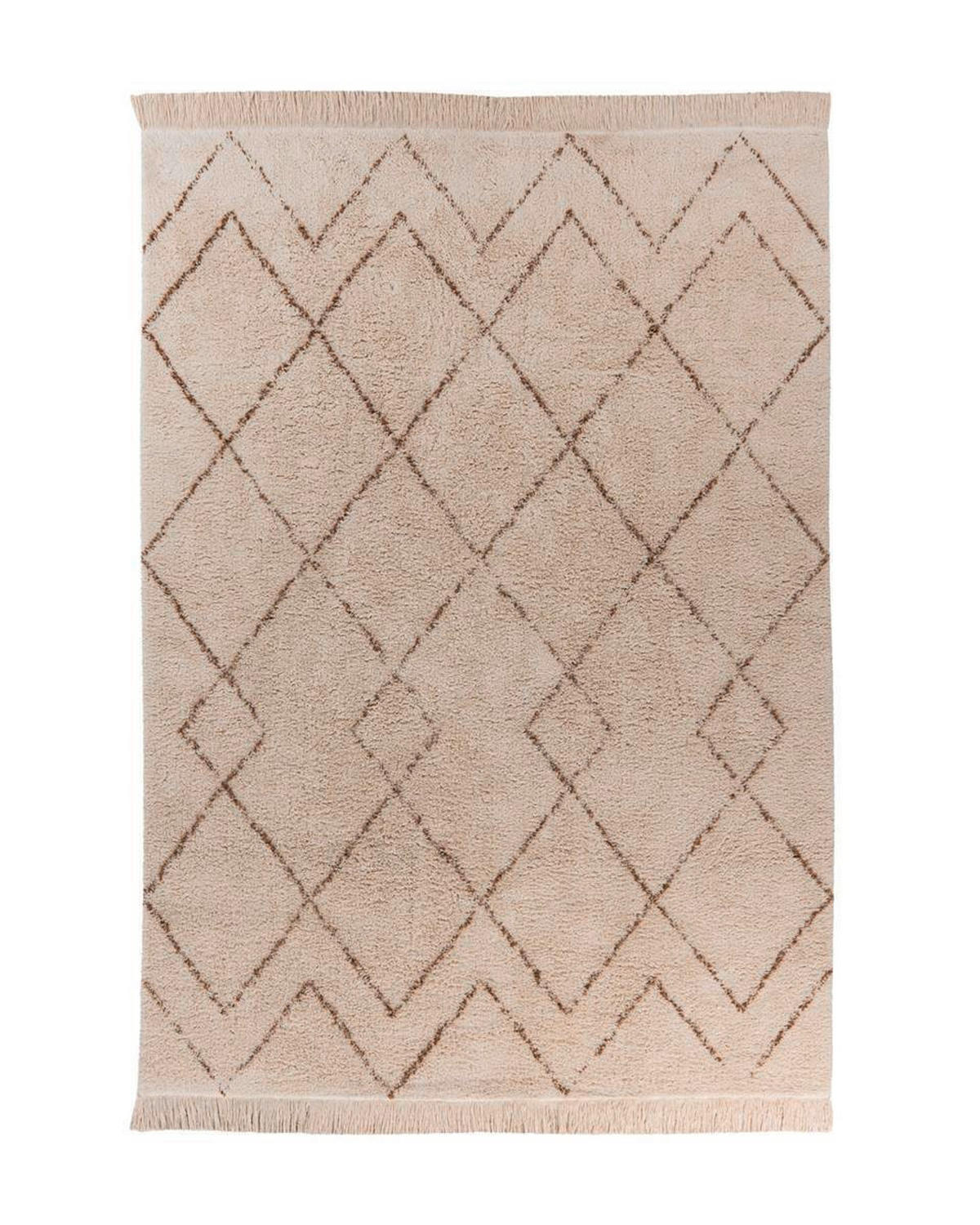 FLACHWEBETEPPICH 80/150 cm Braun, Creme  - Creme/Braun, Design, Textil (80/150cm) - Novel