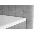 BOXSPRINGBETT 180/200 cm  in Hellgrau  - Eichefarben/Hellgrau, Design, Holz/Textil (180/200cm) - Esposa