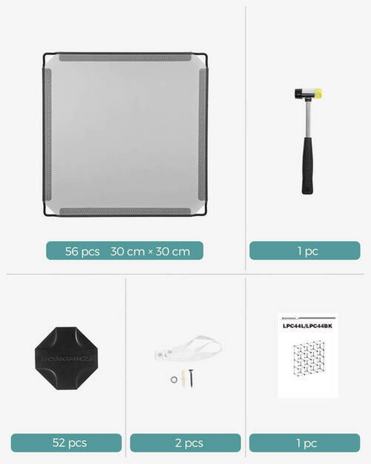 KOMBINÁCIA REGÁLOV, sivá, železo, 153/153/31 cm - čierna/sivá, Basics, kov/plast (153/153/31cm) - Boxxx