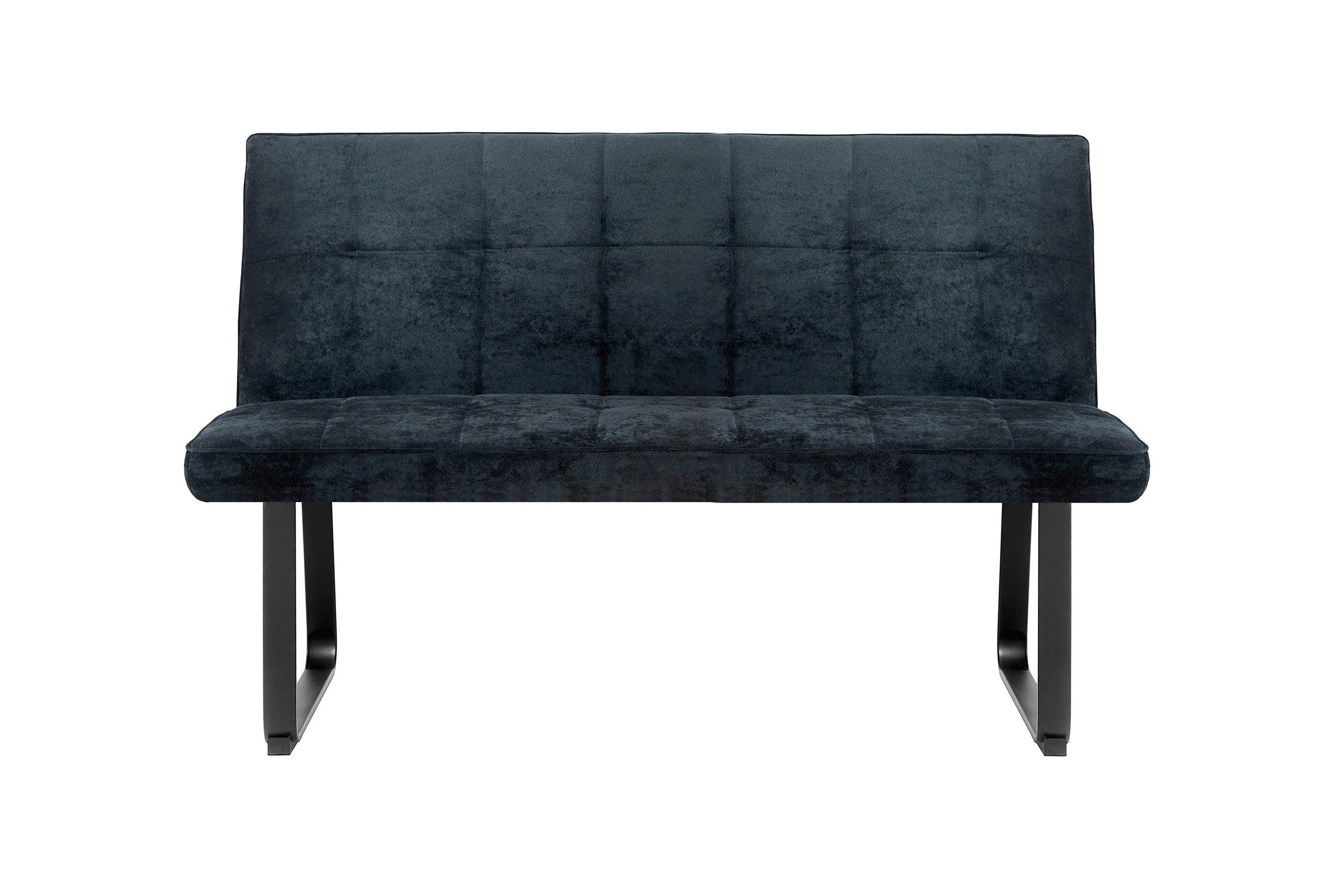 SITZBANK 140/92/58 cm Dunkelgrau  - Dunkelgrau/Schwarz, MODERN, Textil/Metall (140/92/58cm) - MID.YOU