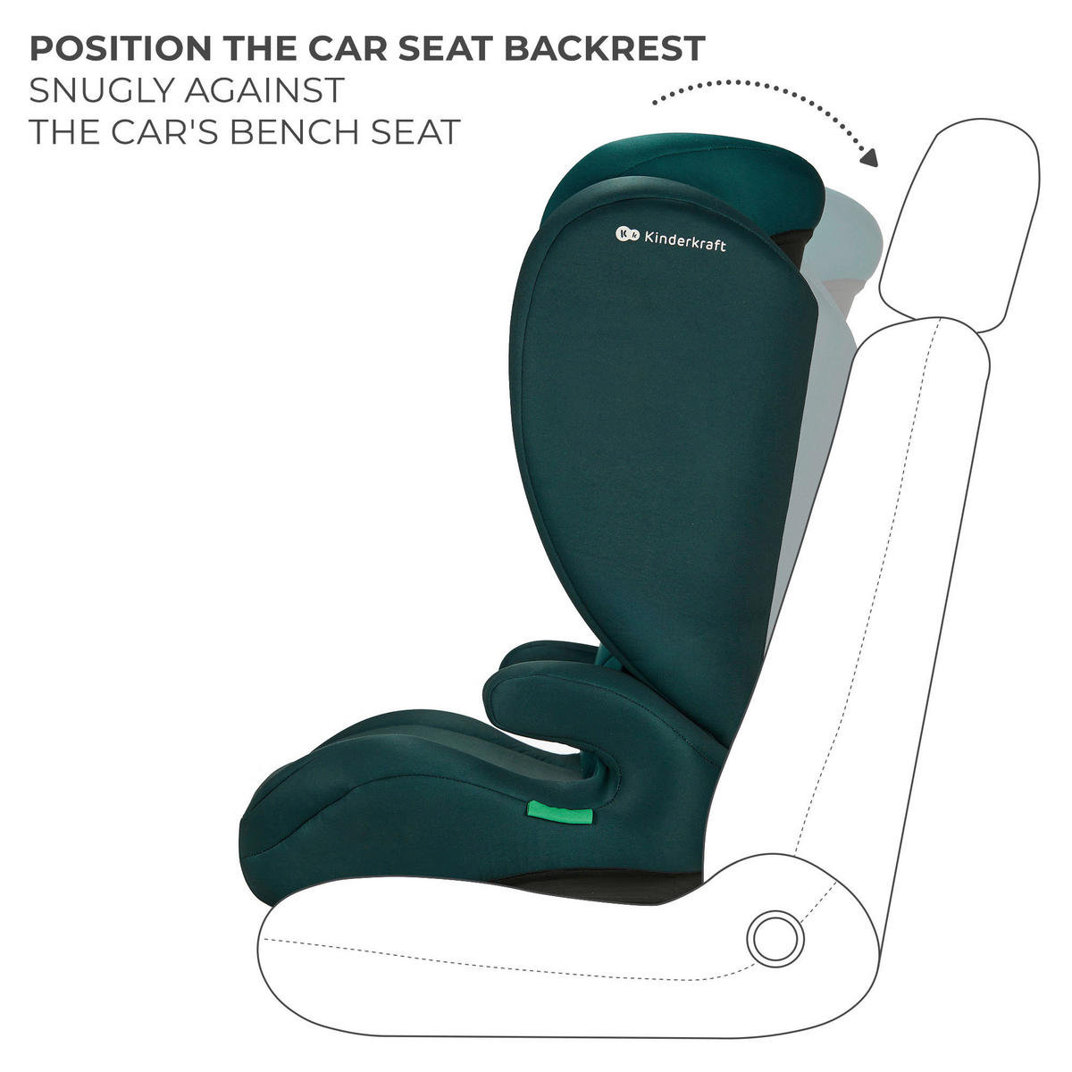KINDERAUTOSITZ i-Spark  - Dunkelgrün, Basics (44/79/39cm) - kinderkraft