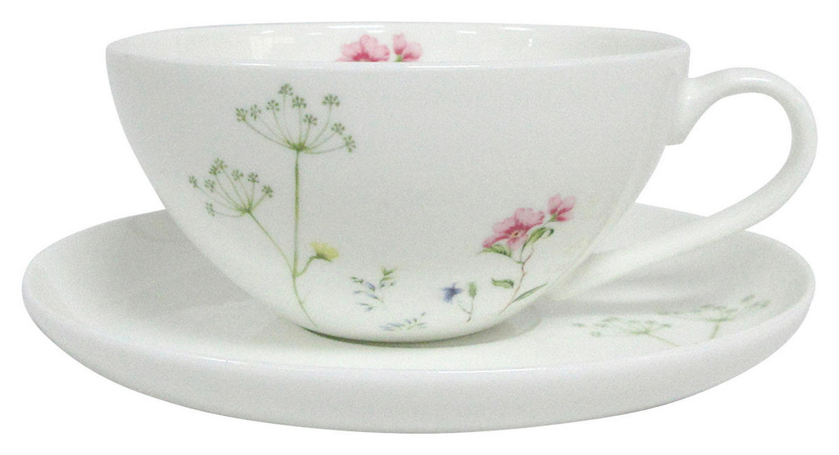 Ceașcă Ceai Cu Farfurioară  - multicolor, Lifestyle, ceramică - Novel