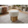 HOCKER Teddystoff Naturfarben, Weiß  - Naturfarben/Weiß, MODERN, Textil (50/49/50cm) - Livetastic
