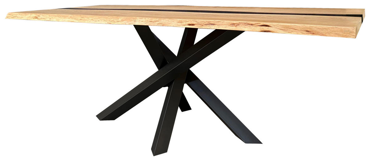 ESSTISCH in Holz 220/100/76 cm  - Schwarz/Akaziefarben, LIFESTYLE, Holz (220/100/76cm) - Landscape