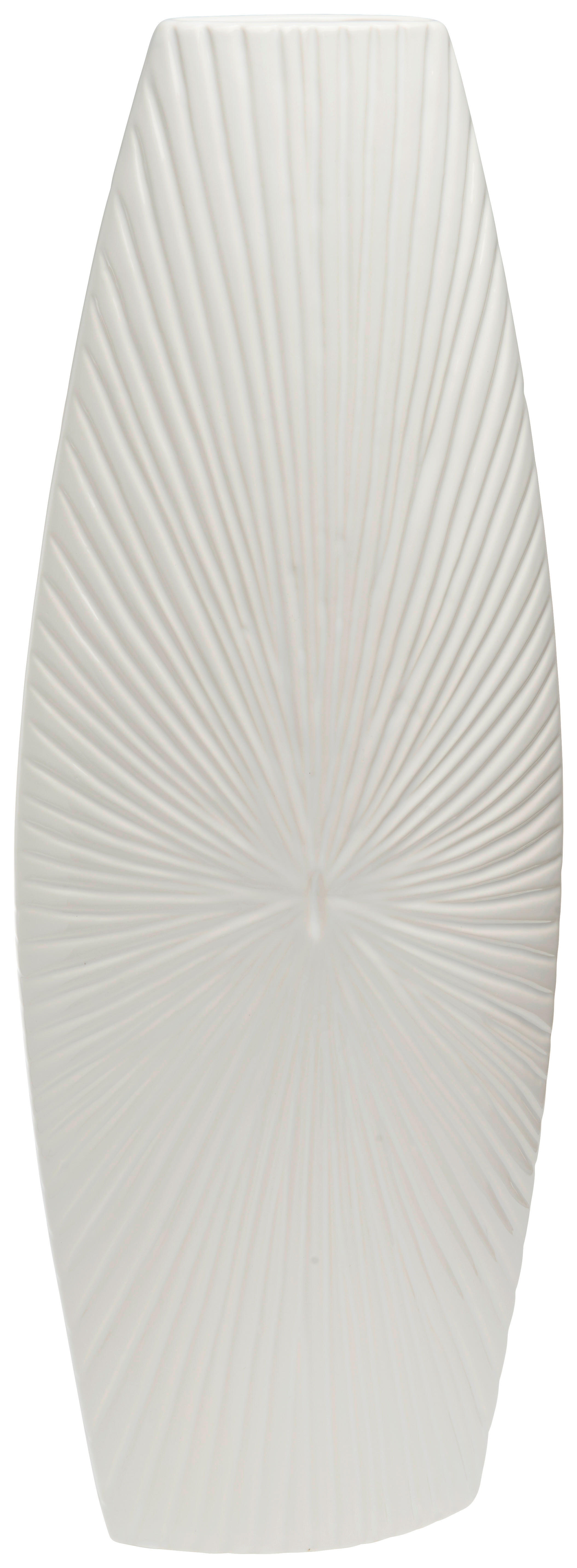 VÁZA, keramika, 57 cm - biela, Design, keramika (21/58/11cm) - Ambia Home