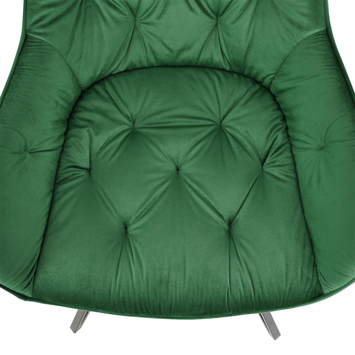 ARMLEHNSTUHL  in Eisen Samt  - Dunkelgrün/Schwarz, LIFESTYLE, Holz/Textil (61/82/62cm) - Livetastic