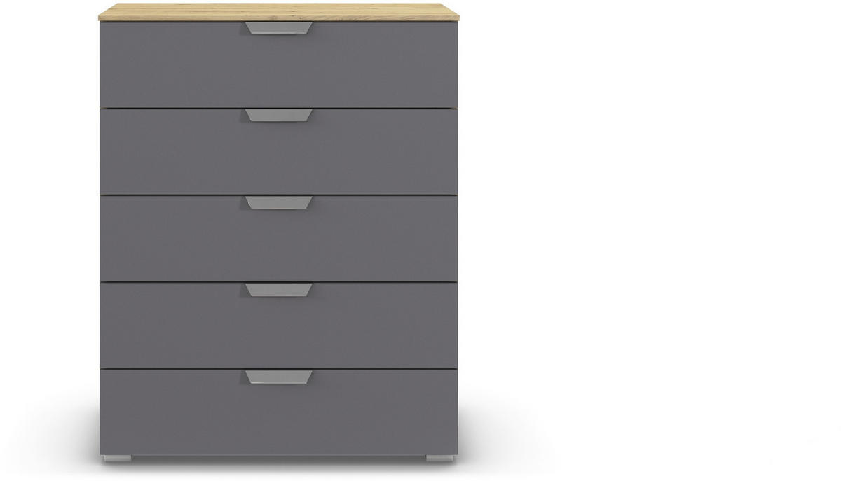 KOMMODE  in 80/100/43 cm  - Chromfarben/Dunkelgrau, Design, Holzwerkstoff/Metall (80/100/43cm) - Carryhome