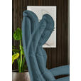 RELAXSESSEL in Leder Blau  - Blau/Edelstahlfarben, Design, Leder/Metall (76/119/86cm) - Dieter Knoll