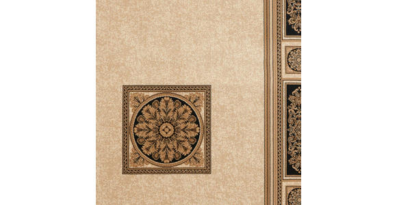 WEBTEPPICH 133/195 cm Schwarz, Goldfarben  - Goldfarben/Schwarz, Basics, Textil (133/195cm) - Novel