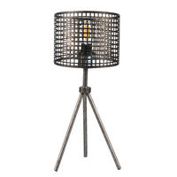 TISCHLEUCHTE FLAM 17/17/39 cm  - Schwarz, Design, Metall (17/17/39cm)
