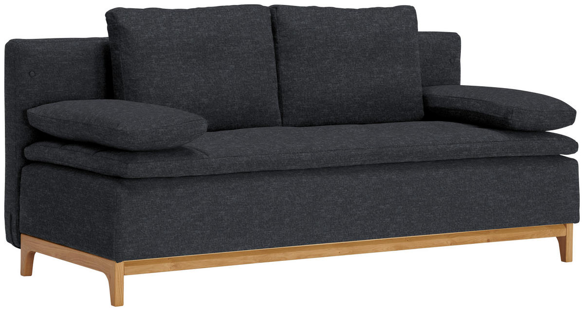 SCHLAFSOFA in Textil Dunkelgrau  - Dunkelgrau, Modern, Holz/Textil (200/96/88cm) - Joka