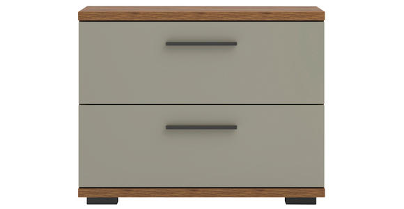 BETTANLAGE 180/200 cm  in Grau, Salbeigrün, Eiche Artisan  - Salbeigrün/Eiche Artisan, KONVENTIONELL, Holzwerkstoff/Textil (180/200cm) - Xora