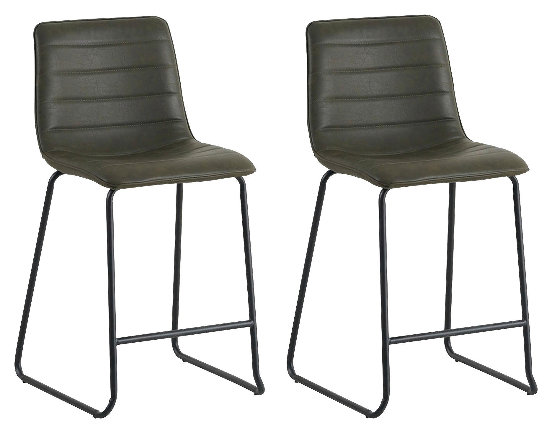 Mid.you Barhocker-Set Dunkelgrün 49x98x54.5 cm