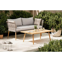 GARTENSET   - Schwarz/Akaziefarben, Modern, Holz/Textil (110/161,7/40/75,8/70/77cm) - Ambia Garden