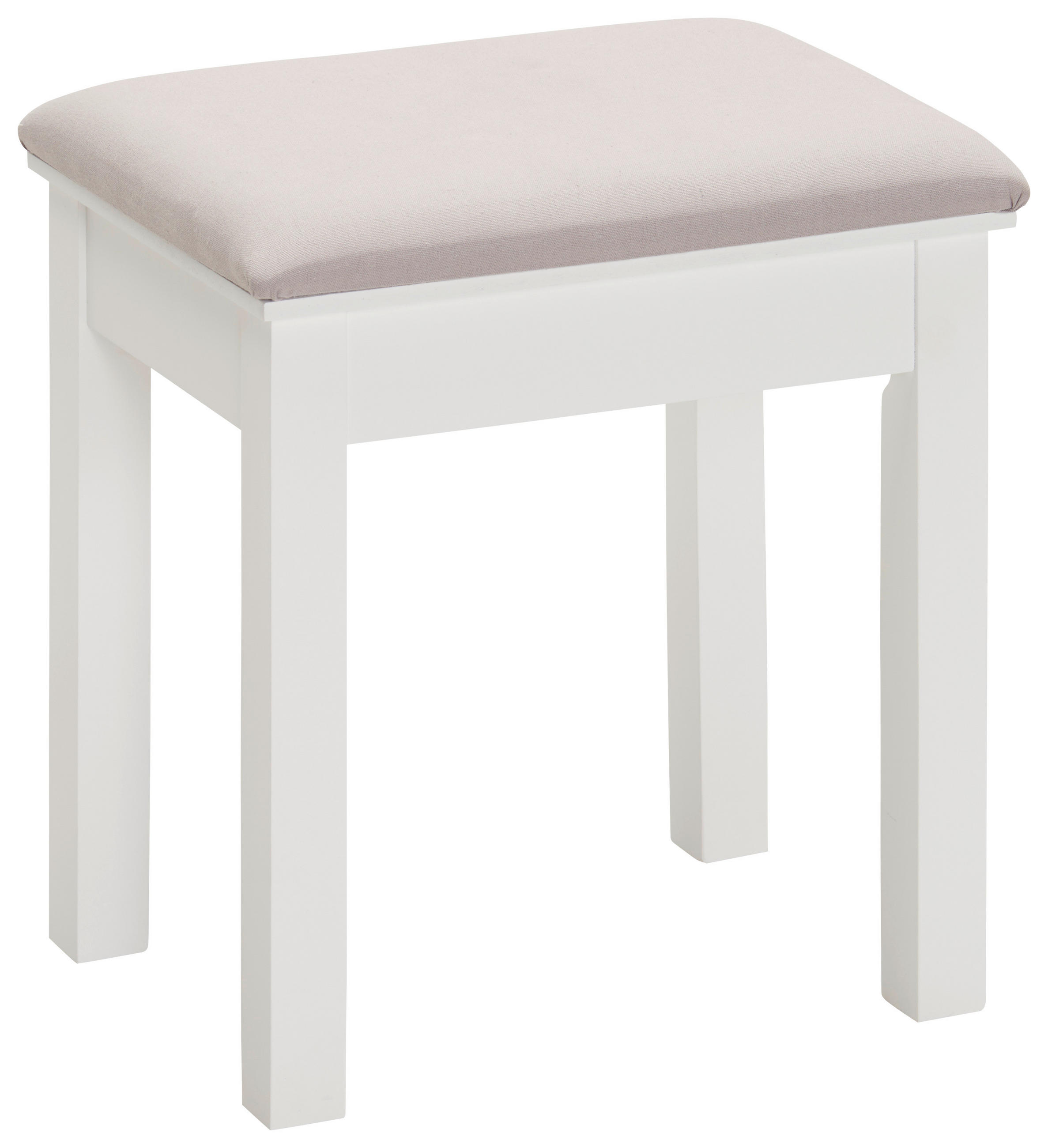 HOCKER Webstoff Kiefer Grau, Weiß  - Weiß/Grau, LIFESTYLE, Holz/Textil (40/45/30cm) - Landscape