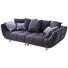 BIGSOFA Samt Grau - Chromfarben/Creme, Design, Kunststoff/Textil (260/87/122cm) - Hom`in BIGSOFA Samt Grau - Chromfarben/Creme, Design, Kunststoff/Textil (260/87/122cm) - Hom`in