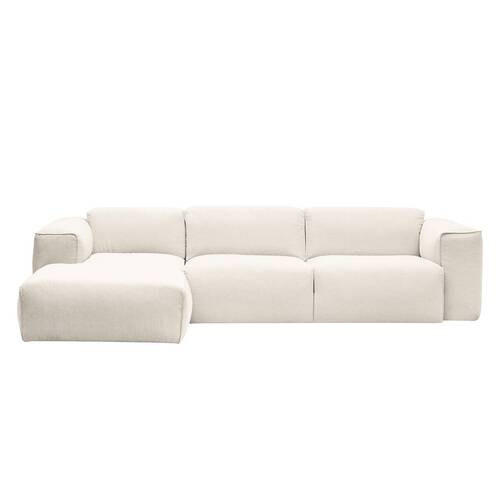 ECKSOFA in Webstoff Beige  171/290 cm  - Beige/Schwarz, Design, Kunststoff/Textil (171/290cm) - home24