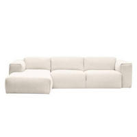 ECKSOFA in Webstoff Beige  171/290 cm  - Beige/Schwarz, Design, Kunststoff/Textil (171/290cm) - home24