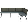 ECKBANK 225/165 cm  in Grau  - Schwarz/Grau, Design, Textil/Metall (225/165cm) - Moderano