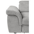 ECKSOFA Hellgrau Flachgewebe Bettkasten, Schlaffunktion, Rücken echt, Liegefläche im Originalstoff  - Hellgrau/Schwarz, KONVENTIONELL, Kunststoff/Textil (280/235cm) - Carryhome