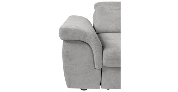 ECKSOFA Hellgrau Flachgewebe Bettkasten, Schlaffunktion, Rücken echt, Liegefläche im Originalstoff  - Hellgrau/Schwarz, KONVENTIONELL, Kunststoff/Textil (280/235cm) - Carryhome