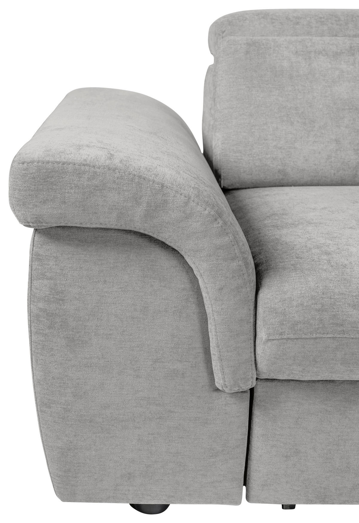 ECKSOFA Hellgrau Flachgewebe  - Hellgrau/Schwarz, KONVENTIONELL, Kunststoff/Textil (280/235cm) - Carryhome
