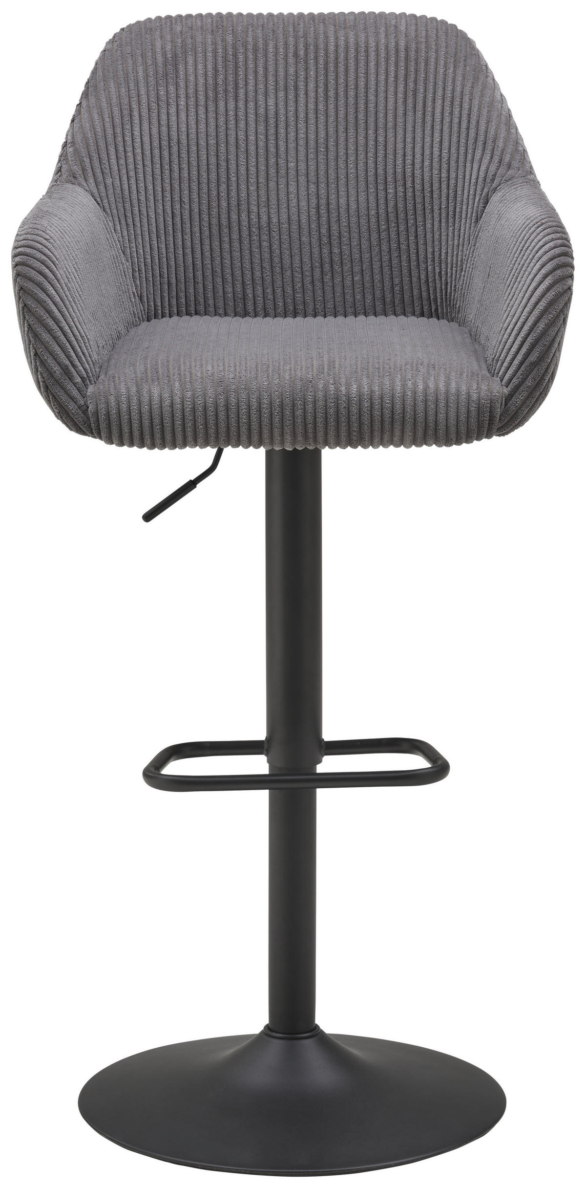 BARHOCKER in Metall, Textil Grau, Schwarz  - Schwarz/Grau, Lifestyle, Textil/Metall (44/95-117/55cm) - Livetastic