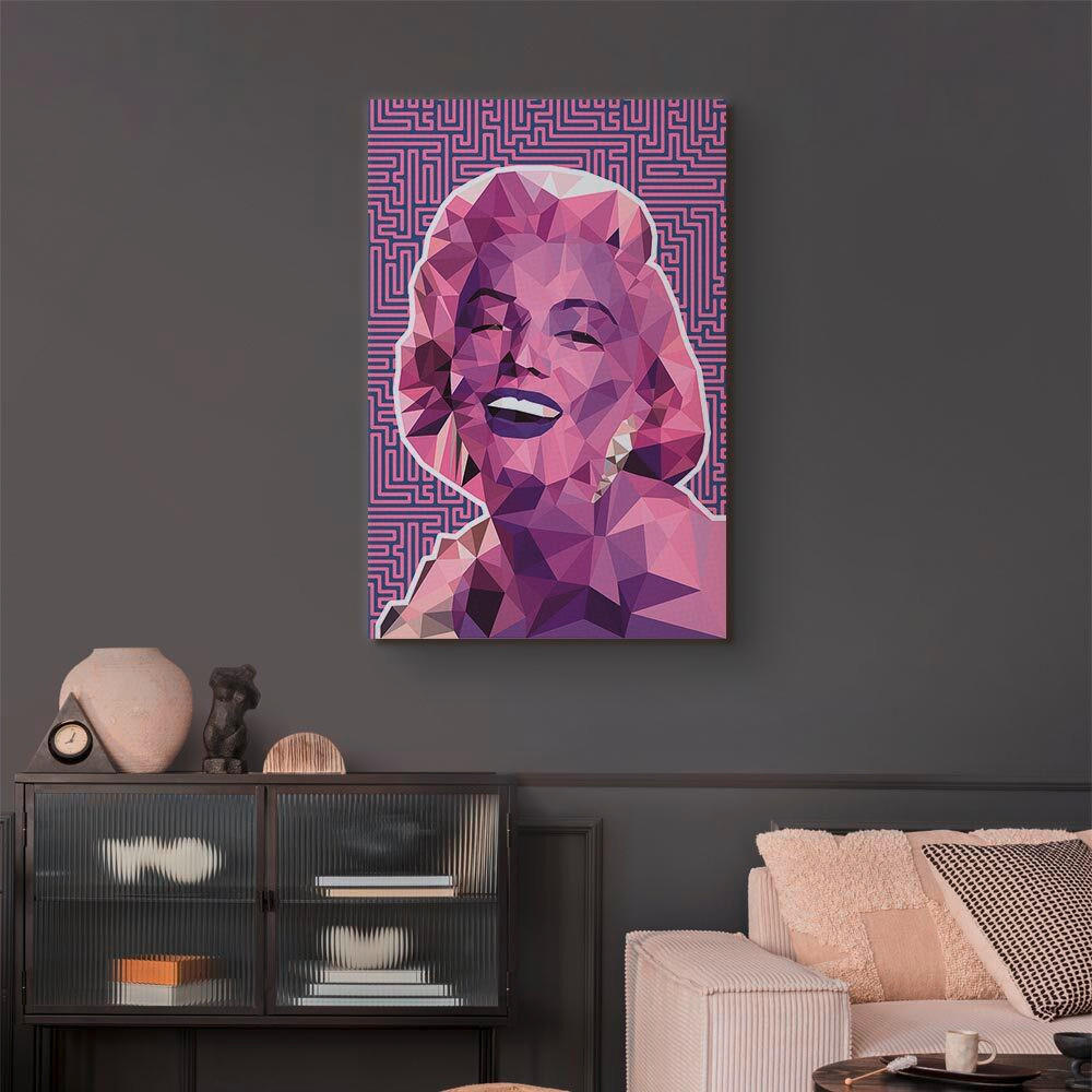 LEINWANDBILD Abstraktes, Menschen, Frauen 80/120/1.2 cm  - Flieder/Magenta, Basics, Holz/Textil (80/120/1.2cm) - artgeist
