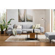 ECKSOFA in Chenille Silberfarben  167/311 cm  - Silberfarben/Schwarz, Design, Textil/Metall (167/311cm) - Xora