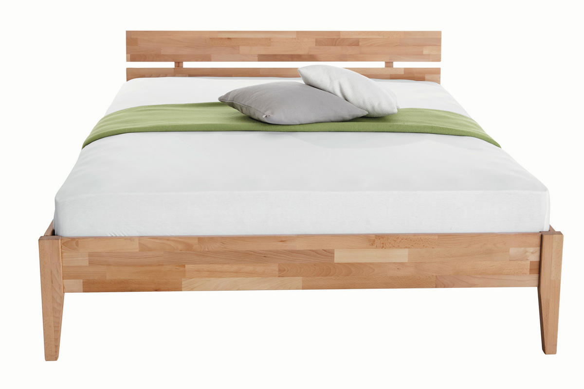 BETT 140/200 cm  in Kernbuche  - Buchefarben/Kernbuche, Design, Holz (140/200cm) - Carryhome