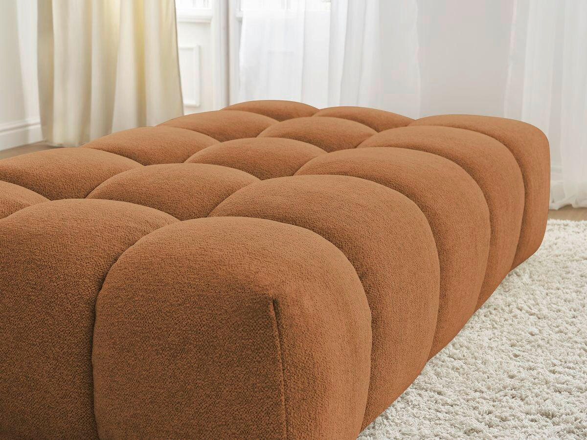 HOCKER EVEREST Flachgewebe Orange  - Schwarz/Orange, MODERN, Kunststoff/Textil (166/100/40cm)