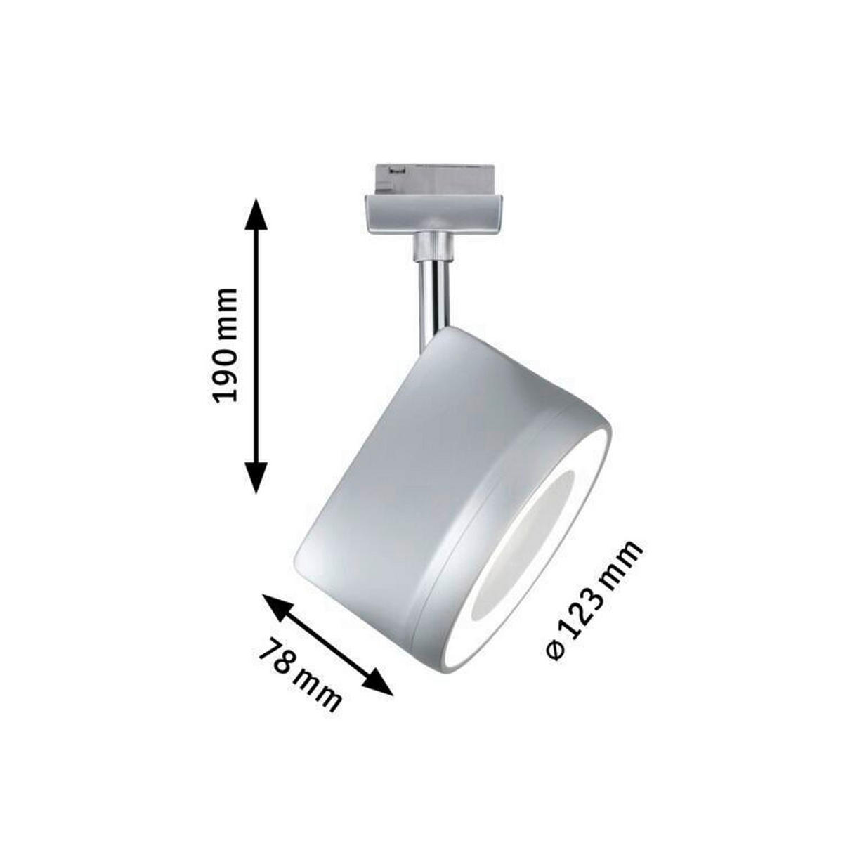 SCHIENENSYSTEM-STRAHLER - Basics (12,3/19,1cm) - Paulmann