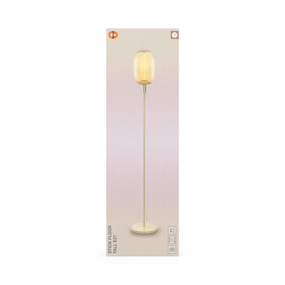STEHLEUCHTE 26/146 cm    - Beige, Basics, Metall (26/146cm) - Osram