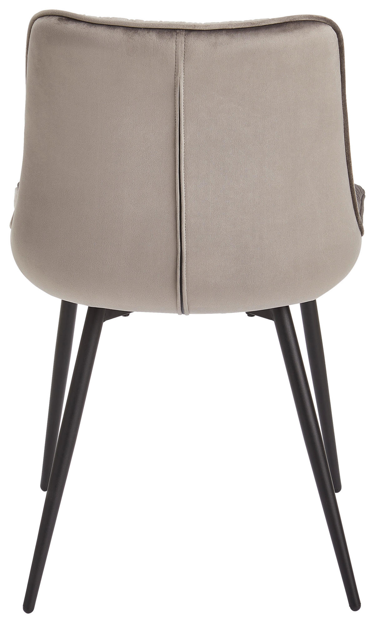 STUHL Samt Grau Pappel Sperrholz  - Schwarz/Grau, MODERN, Holz/Textil (52/85/59cm) - Livetastic