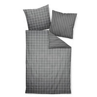 WENDEBETTWÄSCHE Giulietta Makosatin 155/220 cm  - Anthrazit/Weiß, KONVENTIONELL, Textil (155/220cm) - Janine