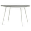 GARTENTISCH 120/120/74 cm Metall, Kunststoff rund  - Weiß/Grau, KONVENTIONELL, Kunststoff/Metall (120/120/74cm) - Gardenson