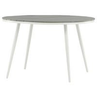 GARTENTISCH Metall, Kunststoff Grau, Weiß rund  - Weiß/Grau, KONVENTIONELL, Kunststoff/Metall (120/120/74cm) - Gardenson