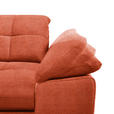 ECKSOFA in Mikrofaser Orange 180/265 cm - Chromfarben/Orange, Design, Textil/Metall (180/265cm) - Carryhome