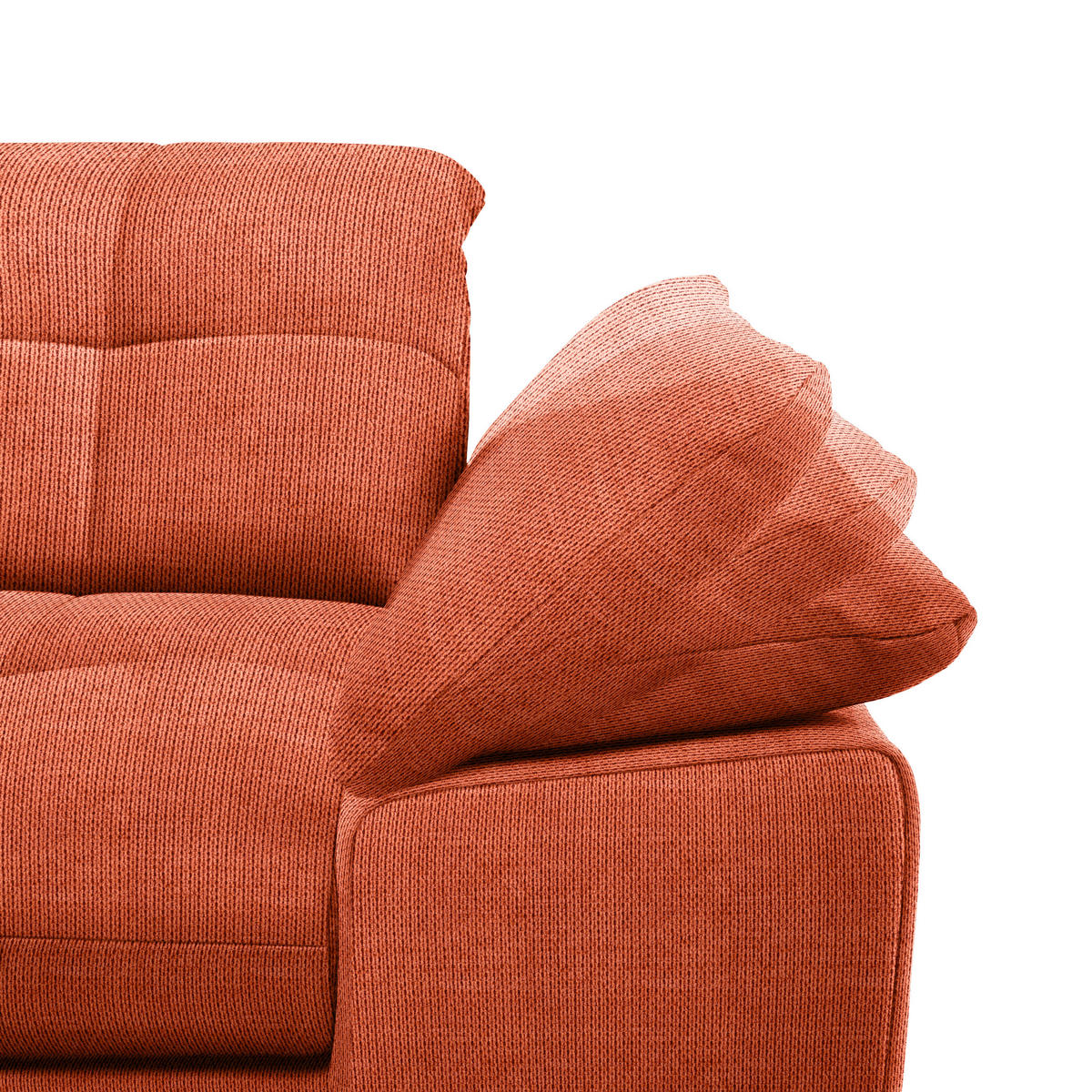 ECKSOFA in Mikrofaser Orange  - Chromfarben/Orange, Design, Textil/Metall (180/265cm) - Carryhome