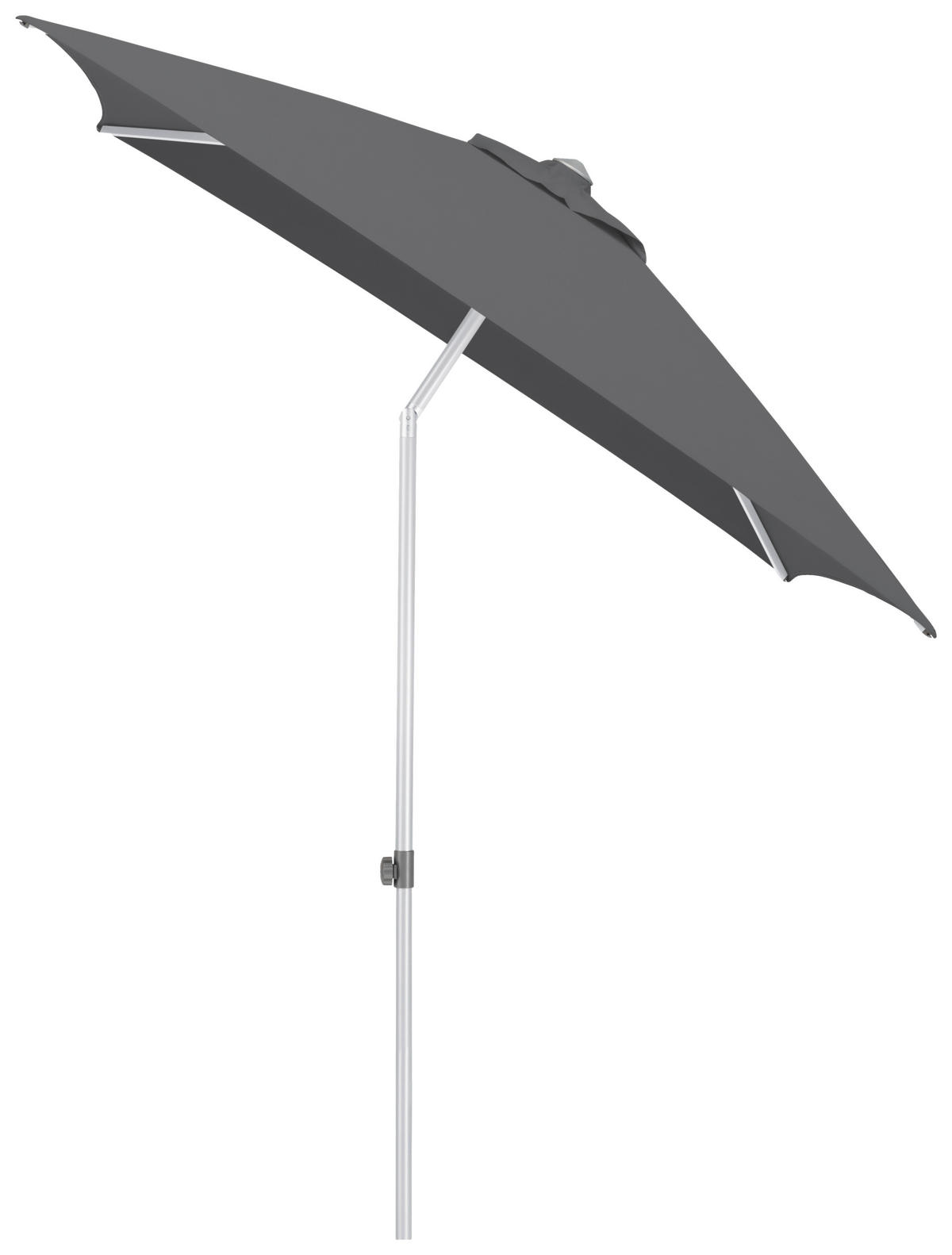 SONNENSCHIRM 200 cm Anthrazit  - Anthrazit/Silberfarben, Basics, Textil/Metall (200/200cm) - Kettler