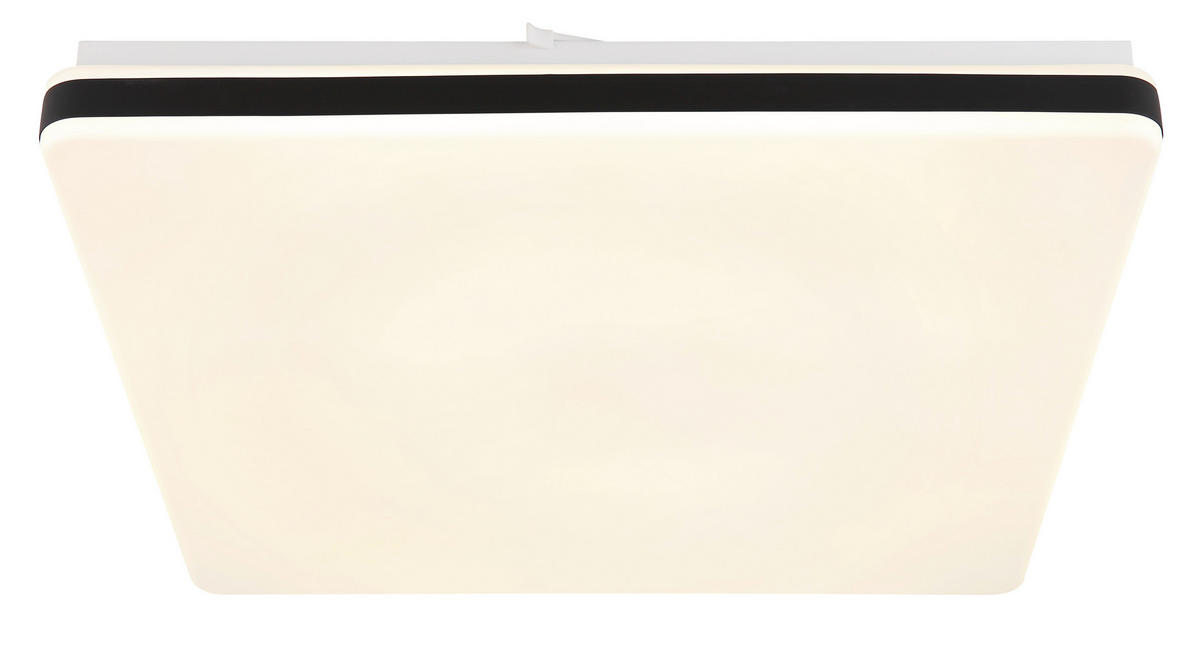 LED-DECKENLEUCHTE ULLY 48,5/48,5/6,6 cm   - Schwarz/Weiß, KONVENTIONELL, Kunststoff/Metall (48,5/48,5/6,6cm) - Globo
