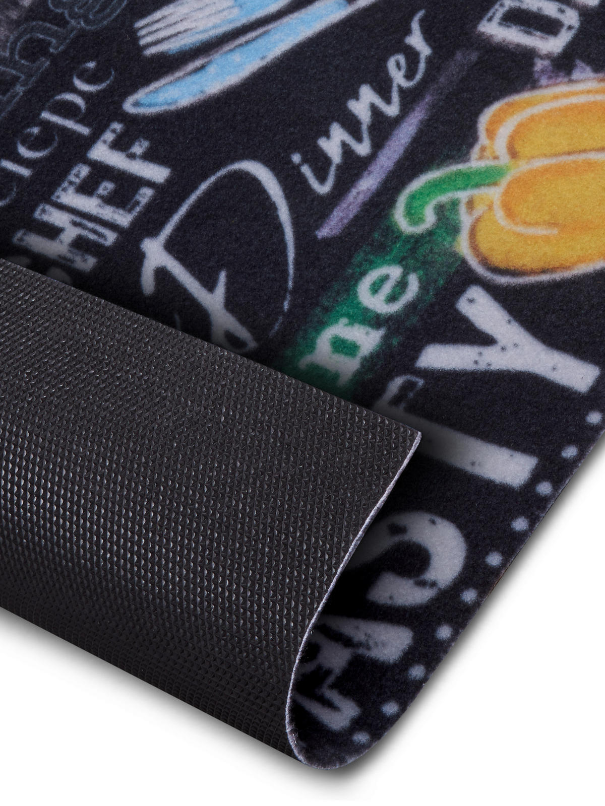 Küchenläufer (rechteckig: ca. 50/150 cm Cook & Clean Multicolor, Schwarz  - Multicolor/Schwarz, Design, Kunststoff (50/150cm)