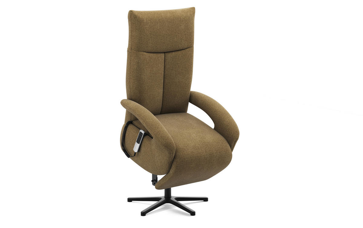 SESSEL in Flachgewebe Olivgrün  - Schwarz/Olivgrün, KONVENTIONELL, Textil/Metall (74/112/82cm) - Sit & More