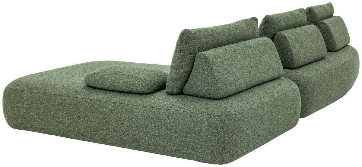 ECKSOFA Chilliano Grün Webstoff  - Schwarz/Grün, Design, Kunststoff/Textil (325/200cm) - Chilliano