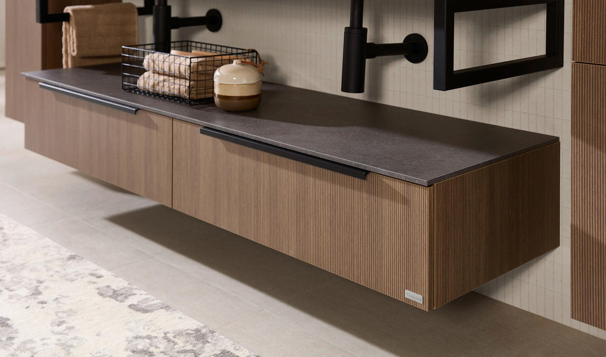 UNTERSCHRANK 168,5/25,2/49,5 cm   - Eiche dunkel/Dunkelgrau, KONVENTIONELL, Holzwerkstoff/Metall (168,5/25,2/49,5cm) - Dieter Knoll