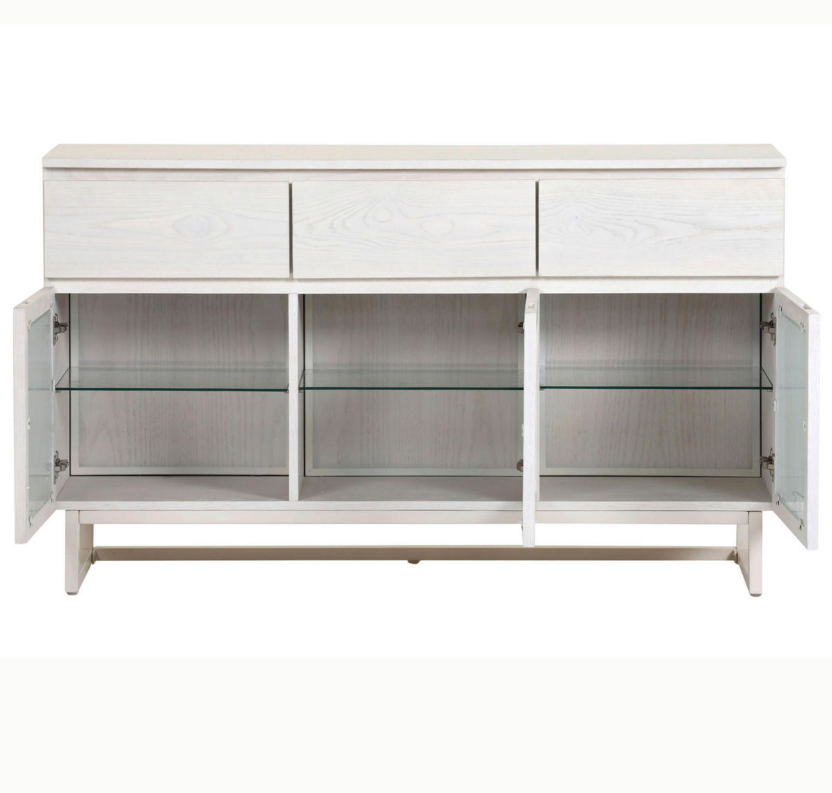 SIDEBOARD 135/80/43 cm  - Schwarz/Weiß, MODERN, Glas/Holz (135/80/43cm) - Lomoco